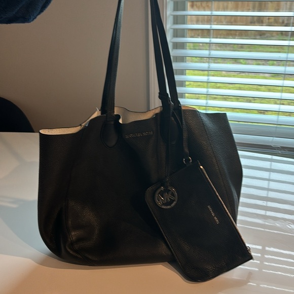 Black leather, Michael Kors, tote bag, large size - Picture 5 of 5